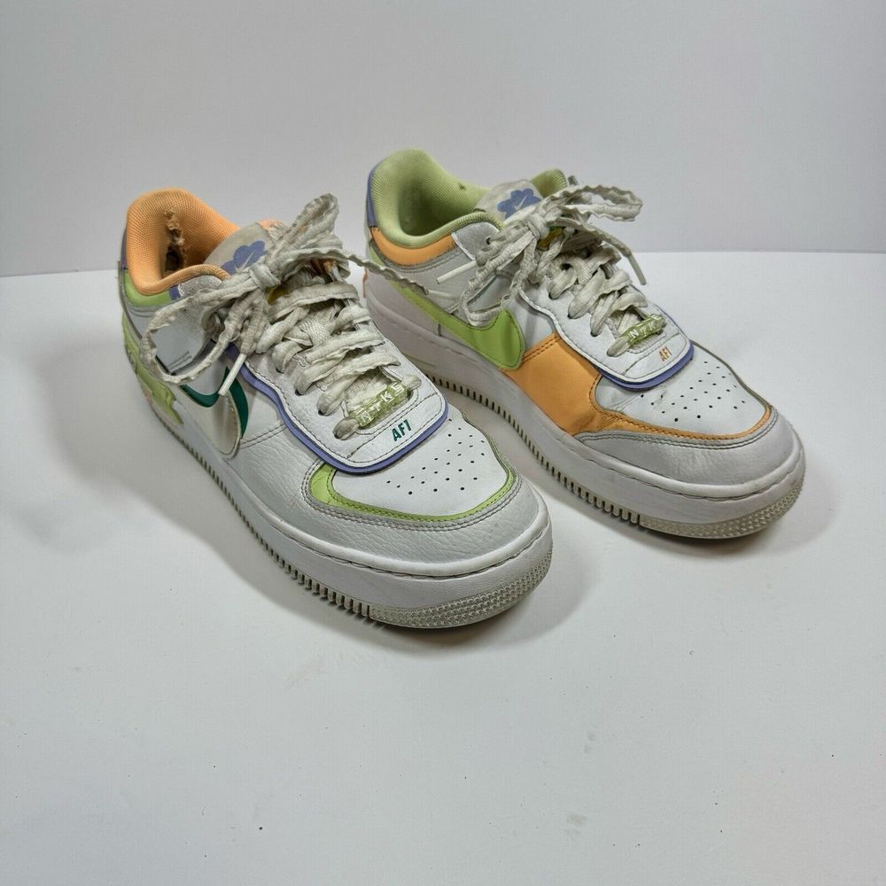 Nike Air Force 1 Women's Shadow, White/White-Peach Cream, DX3718-100 Sz 8